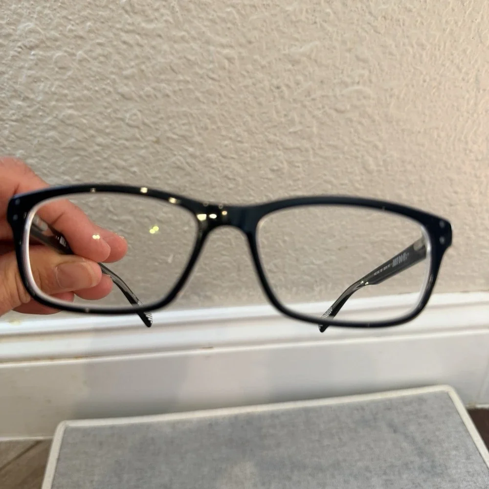 Nike 7242 001 Eyeglass FRAMES ONLY Black Gray 53-16-140 Rectangle Just Do It